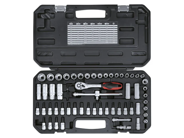 PARKSIDE® Set de douilles et d'embouts 3/8 pouces. 65 pièces